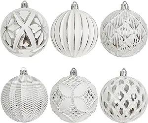 XmasExp Vintage Rustic Christmas Ball Ornaments Sets, 3.15" Plastic Farmhouse Distressed Tree Dec... | Amazon (US)