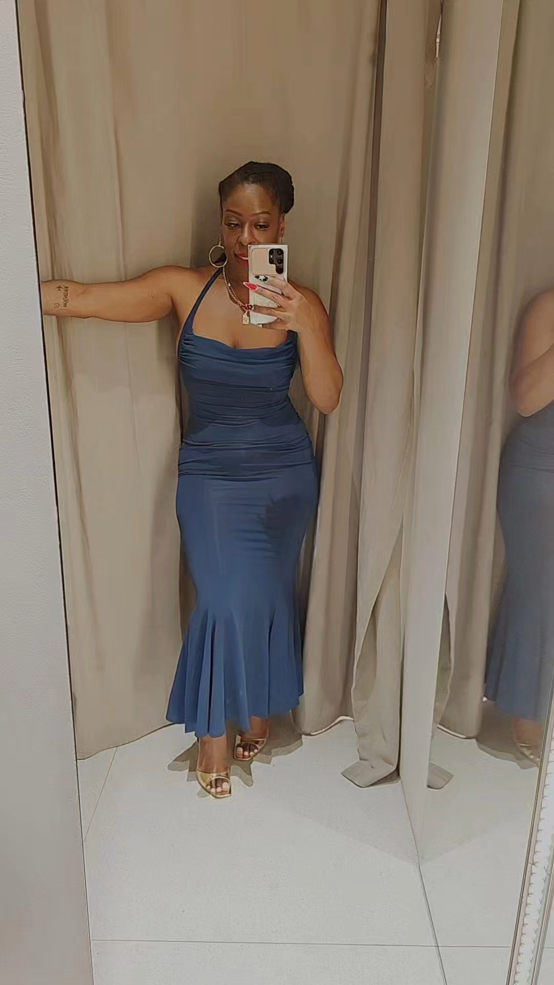 Flowing Zara Halter Dress ♥️4770/804/420 - Small#zara #tryonhaul #fashionable40s #FitCheck #ootdfashion 

#LTKParties #LTKFindsUnder50 #LTKWedding