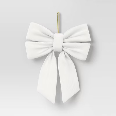 12" Christmas Velvet Bow White - Wondershop™ | Target