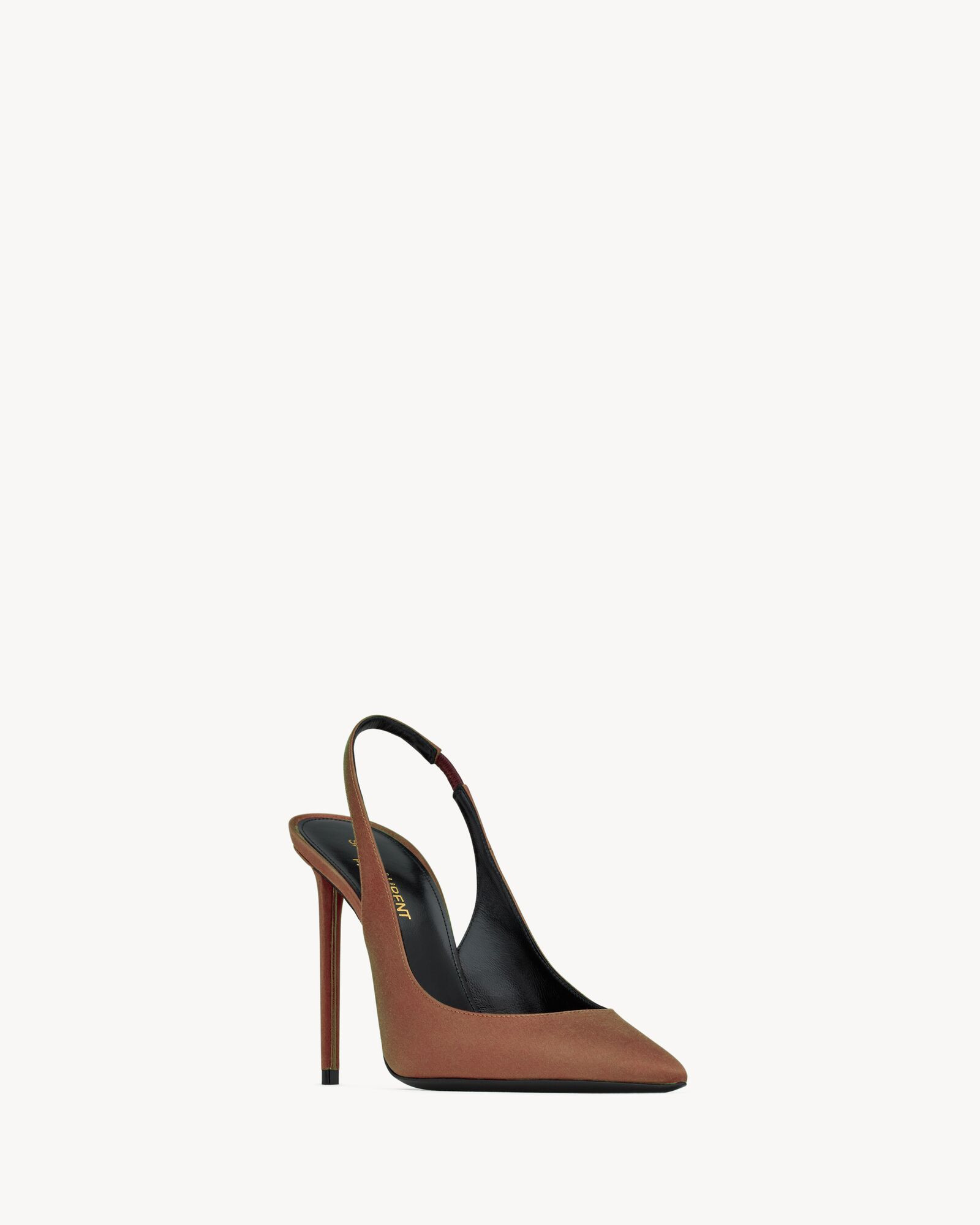 Pointed-toe pumps with an elasticized slingback strap, covered stiletto heel and low-cut vamp. | Saint Laurent Inc. (Global)