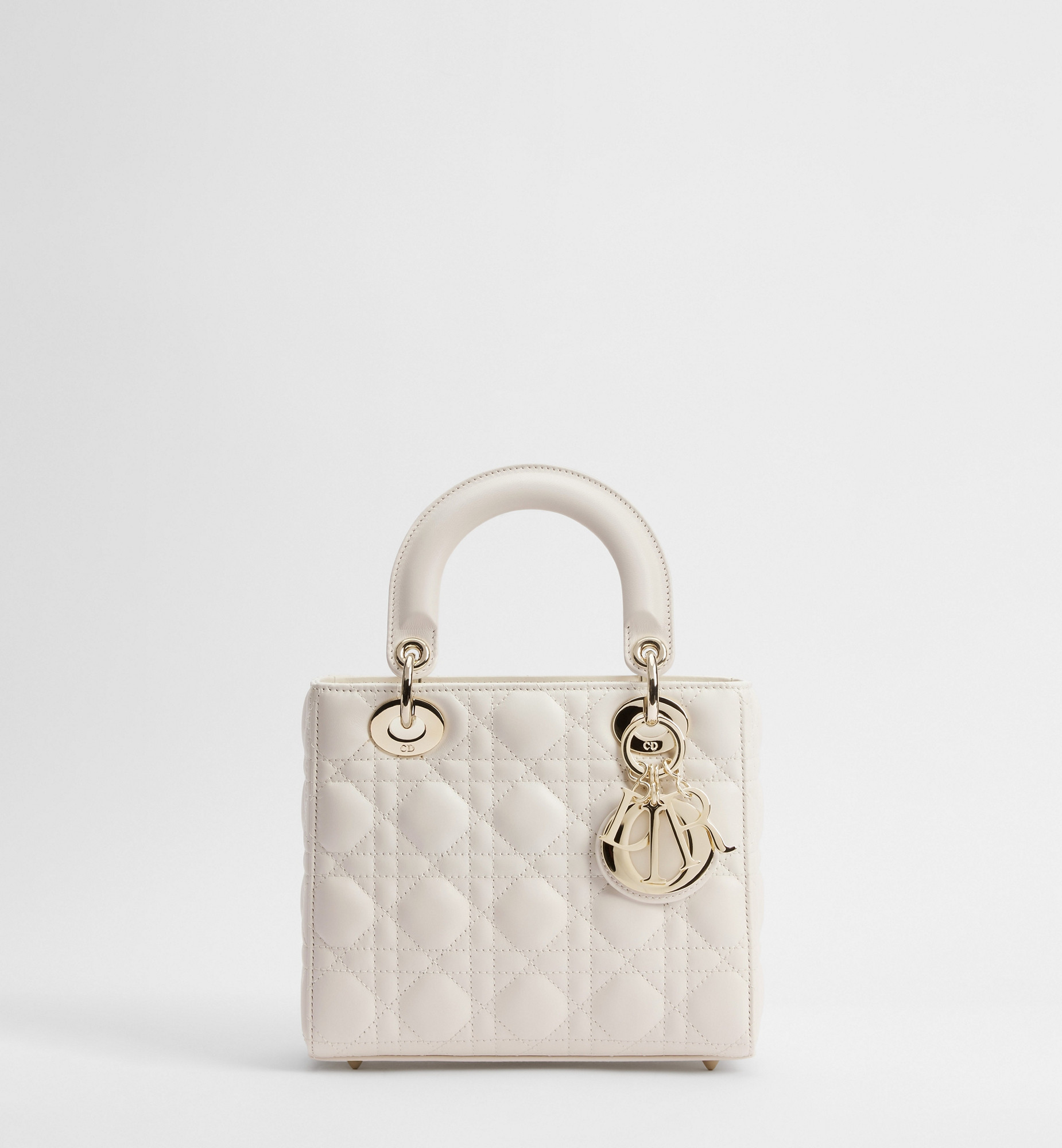 Small Lady Dior My ABCDior Bag Latte Cannage Lambskin | DIOR | Christian Dior Parfums UK