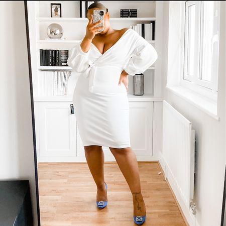 Ready for my Mr Big!✨

White dress / all white party / white midi dress / midi dress / Manolo Blahnik Hangisi / SITC / white looks / white outfit / blue heels / blue shoes / 

#LTKcurves #LTKshoecrush #LTKeurope