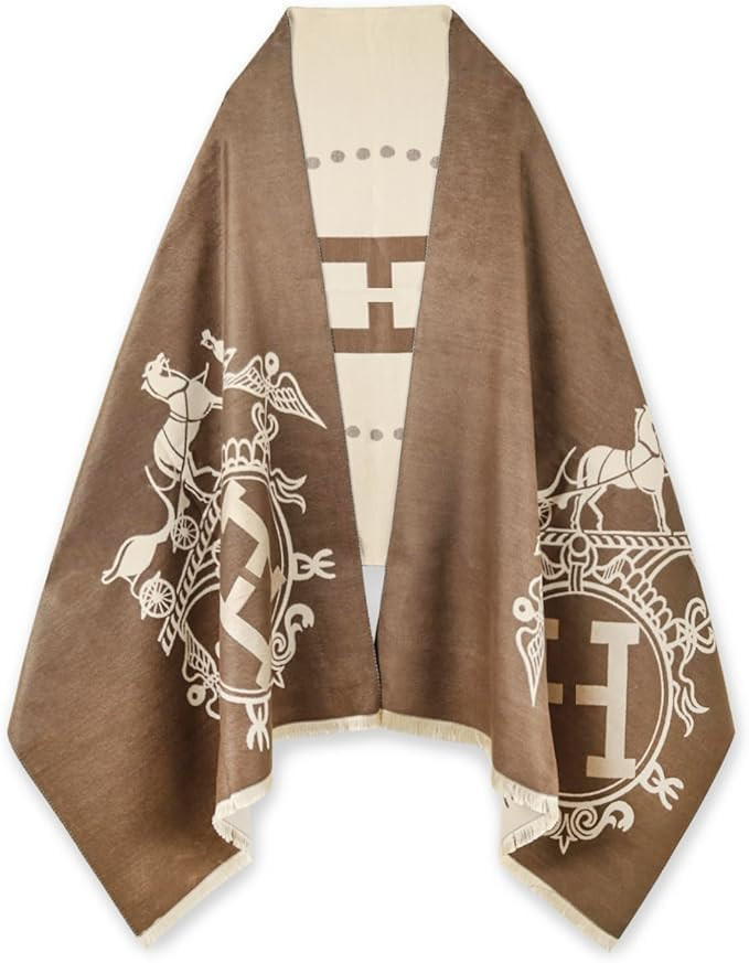 EXTREE Scarfs for Women Pashmina Silky Shawl Wrap for Evening Dressing Blanket Open Front Poncho ... | Amazon (US)