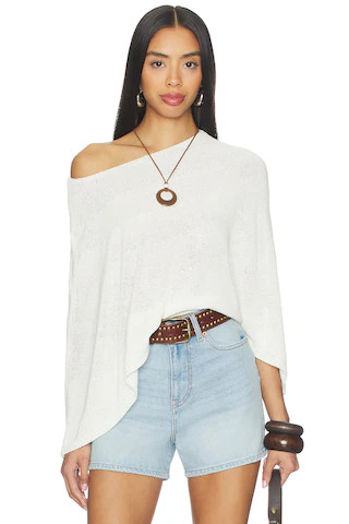 SNDYS Misty Knit Poncho in Off White from Revolve.com | Revolve Clothing (Global)