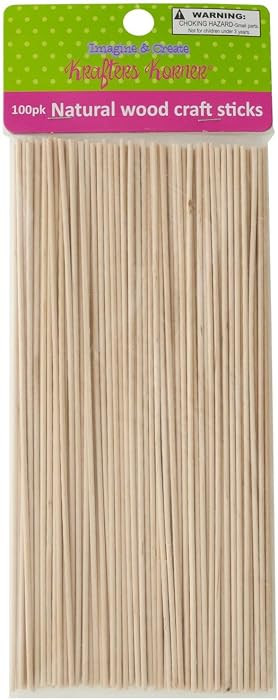 KOLE IMPORTS CG025 Skinny Natural Wood Craft Sticks | Amazon (US)