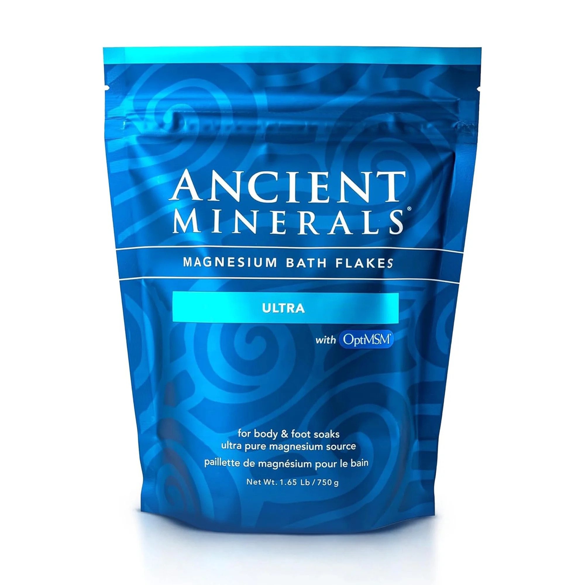 Ancient Minerals Magnesium Bath Flakes Ultra with OptiMSM for Post-Workout Soak, Unscented, 1.65 ... | Walmart (US)