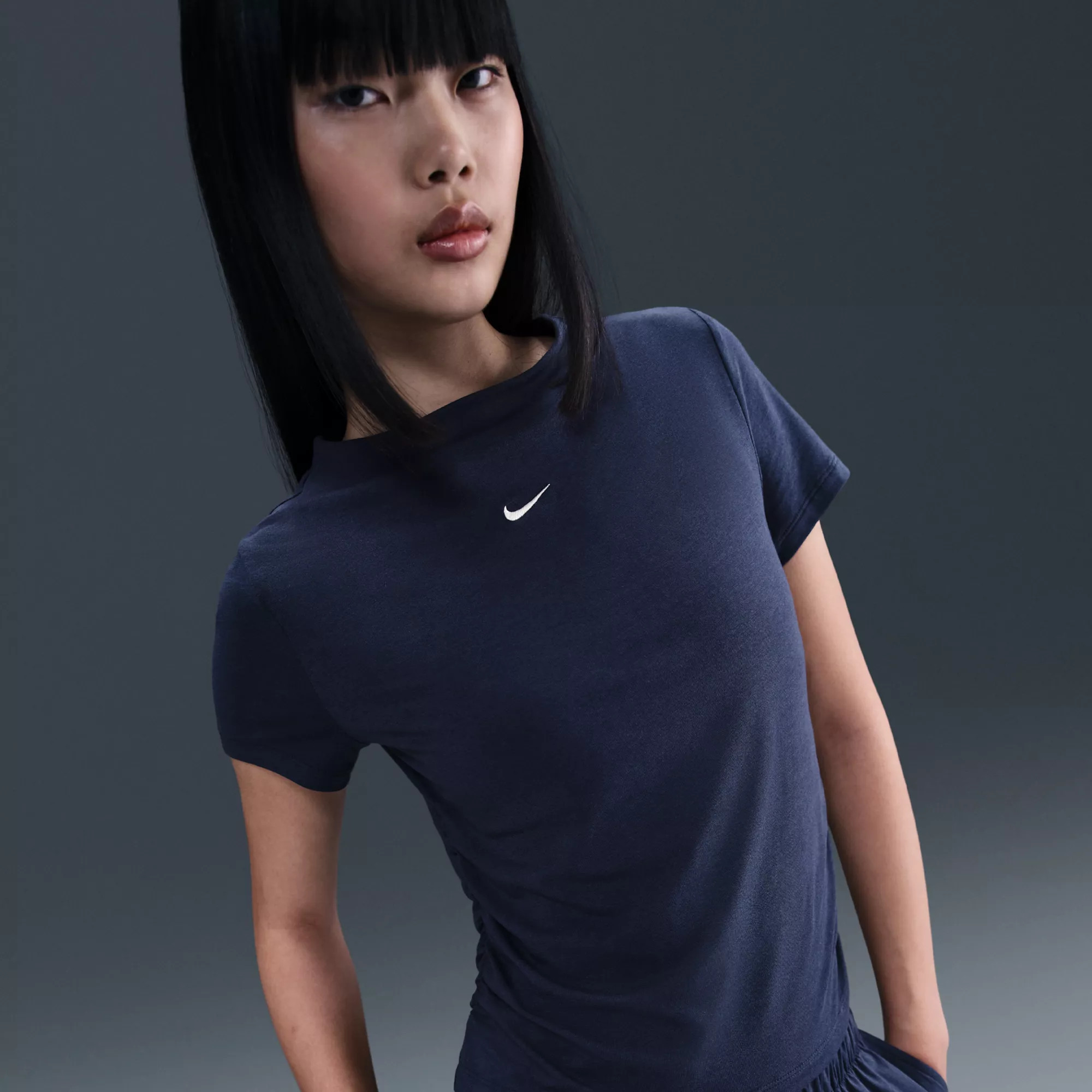 Nike Women's Sportswear Chill Knit Tight Short-Sleeve Mock-Neck Top | DICK'S Sporting Goods