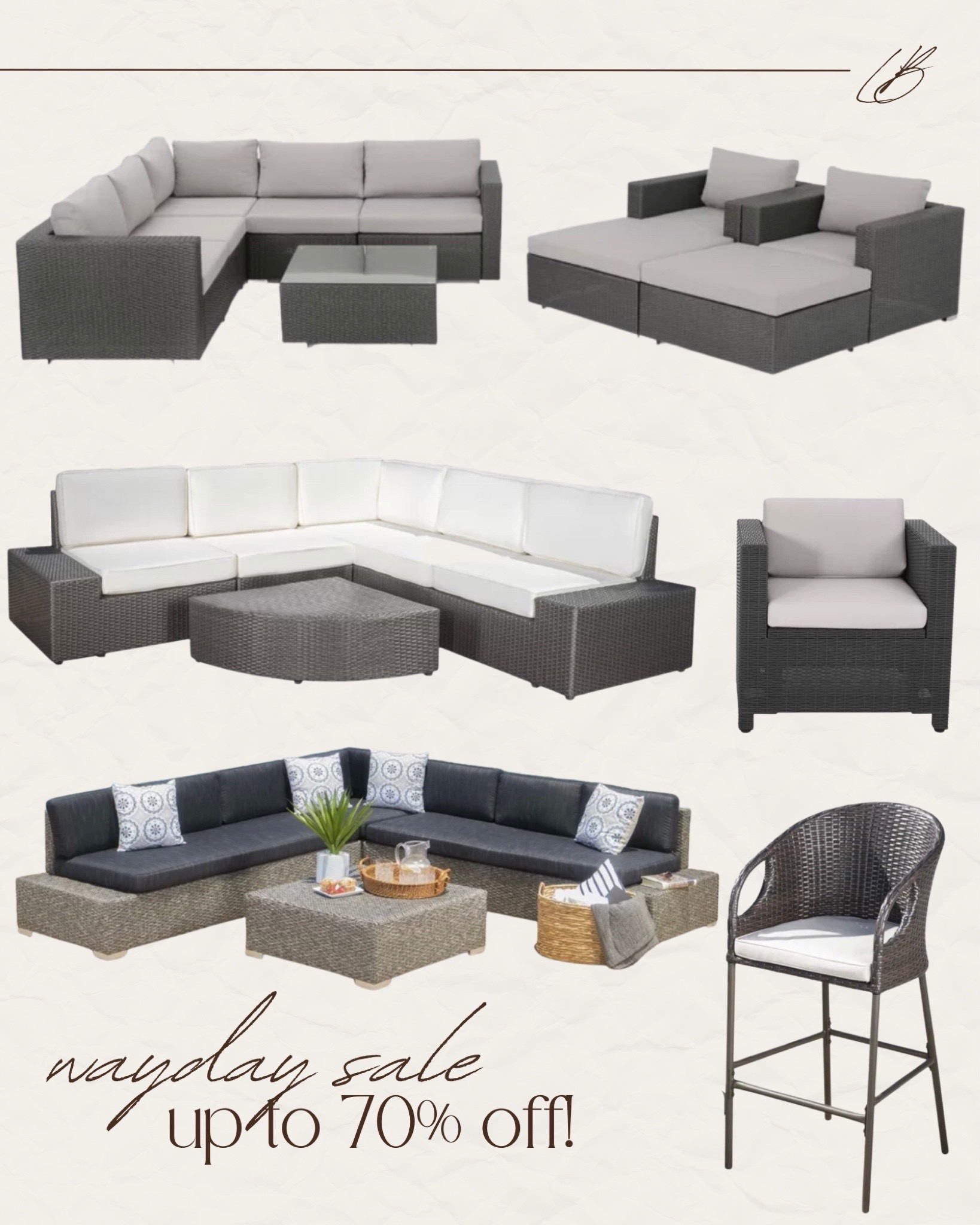 Outdoor patio wayday sale!! 
#wayfair #waydaysale 

Lee Anne Benjamin 🤍

#LTKhome #LTKstyletip #LTKsalealert
