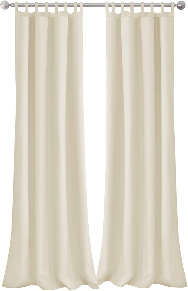 Elrene Home Fashions Matine Weatherproof Tab-Top Indoor/Outdoor Solid Color Curtain Panel for Por... | Amazon (US)