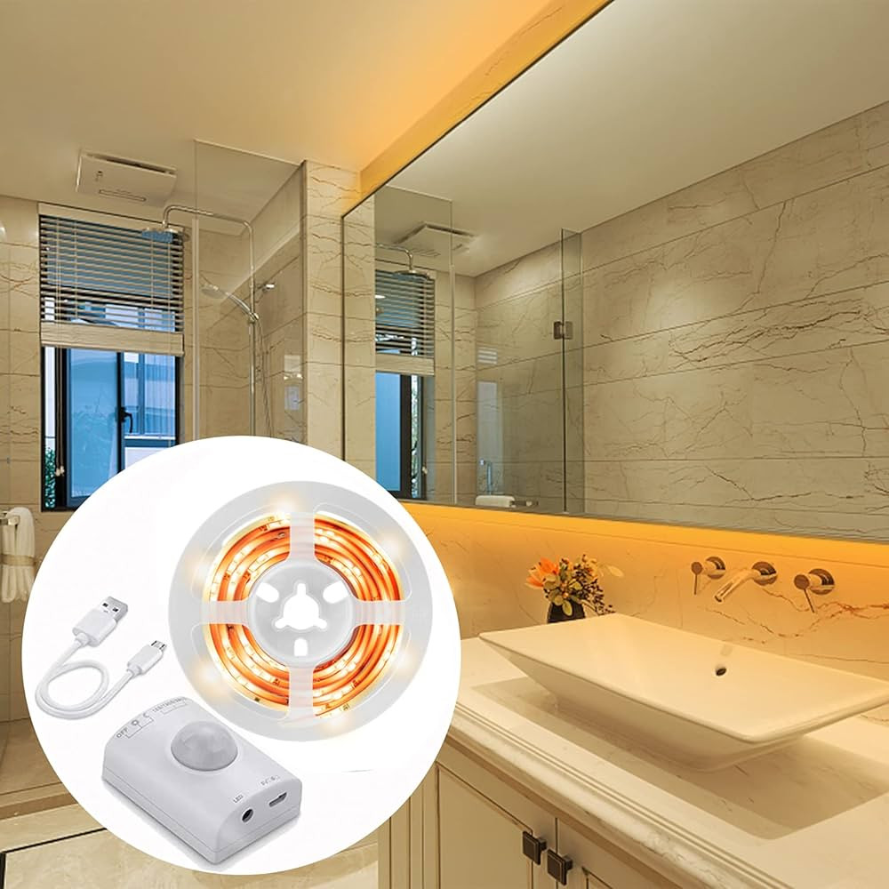 Motion Sensor Light Indoor Under Cabinet Lights Rechargeable Closet Lights Motion Activated LED L... | Amazon (US)