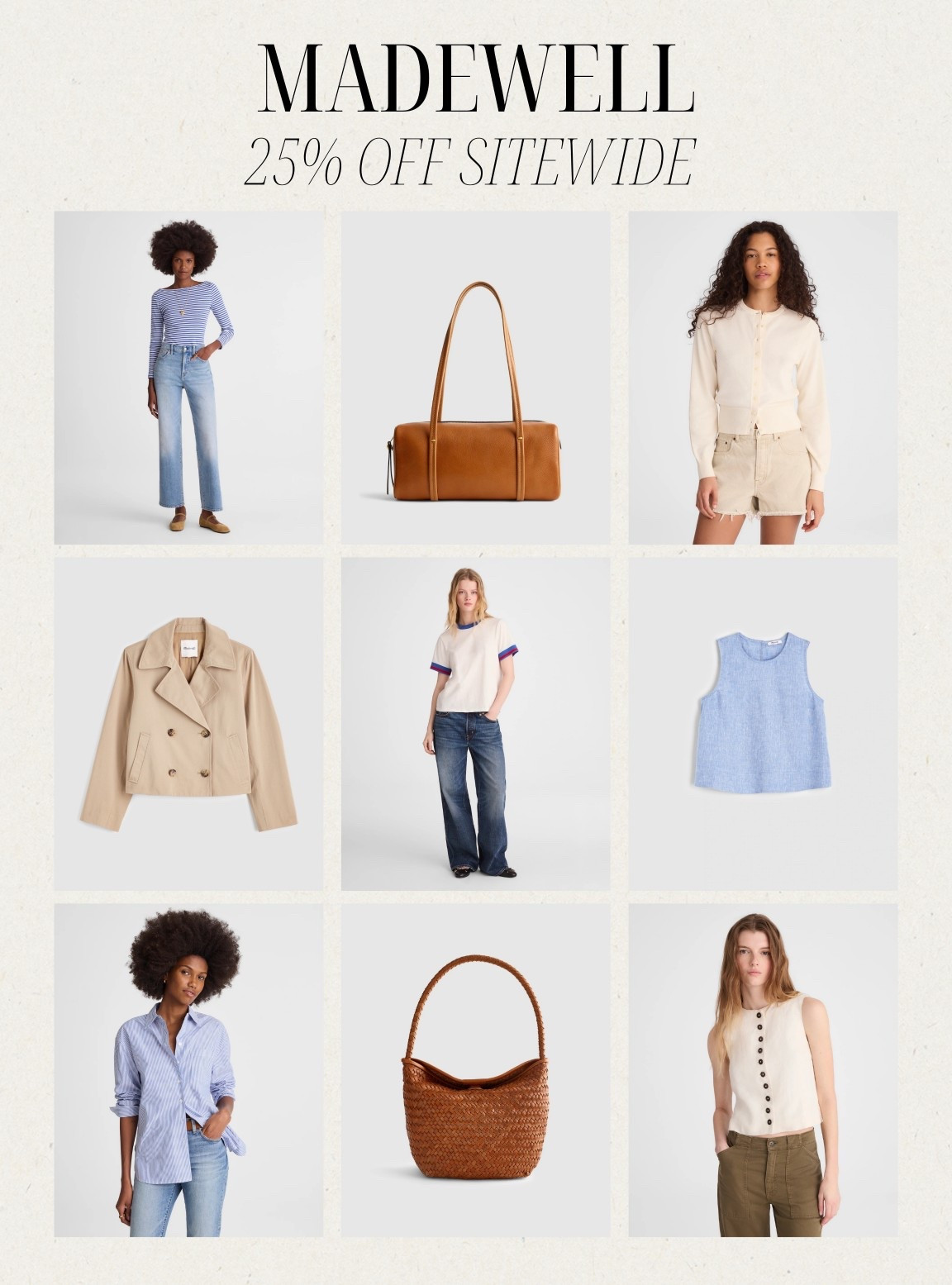 [3/13/26] @Madewell 25% off sitewide for Insiders | linking favs on sale

#LTKPetite #LTKSpringSale #LTKSeasonal