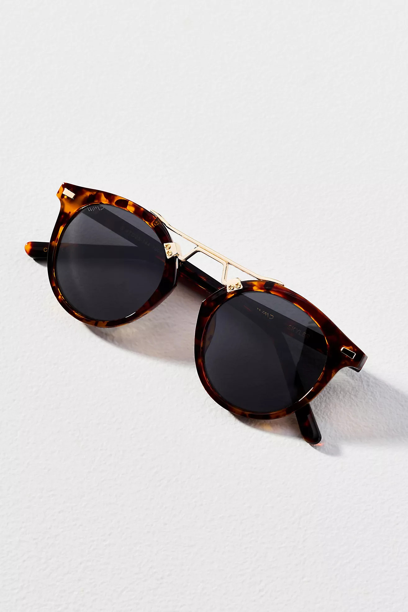WMP Eyewear Skyler Circle Tortoiseshell Sunglasses | Anthropologie (US)