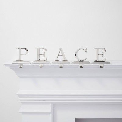 5pk Peace Stocking Holder Silver - Wondershop™ | Target