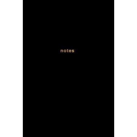 Plain Notebooks: Notes: Plain Designer Notebook: 175-page Wide-Ruled Black and Gold Notebook (Paperb | Walmart (US)