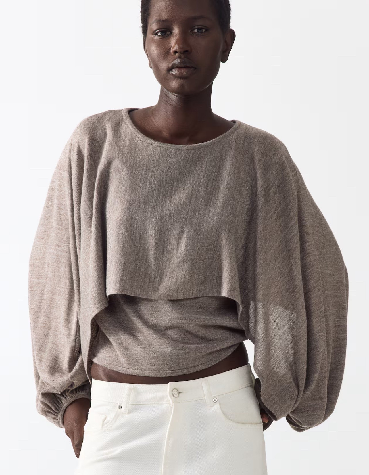 H&M 🔥 fine
LAYERED FINE-KNIT TOP