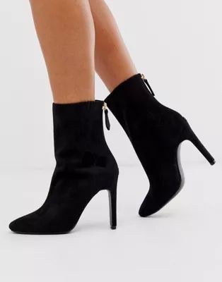 ASOS DESIGN Enzo block heeled ankle boots in black | ASOS US