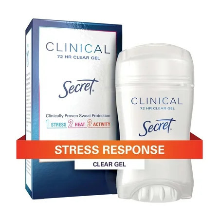 Secret Clinical Antiperspirant and Deodorant for Women Clear Gel, Stress Response, 1.6 oz | Walmart (US)