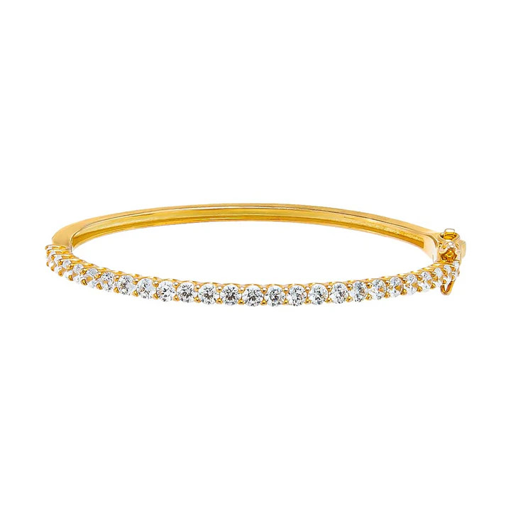 CZ Tennis Bangle Bracelet | Adina Eden