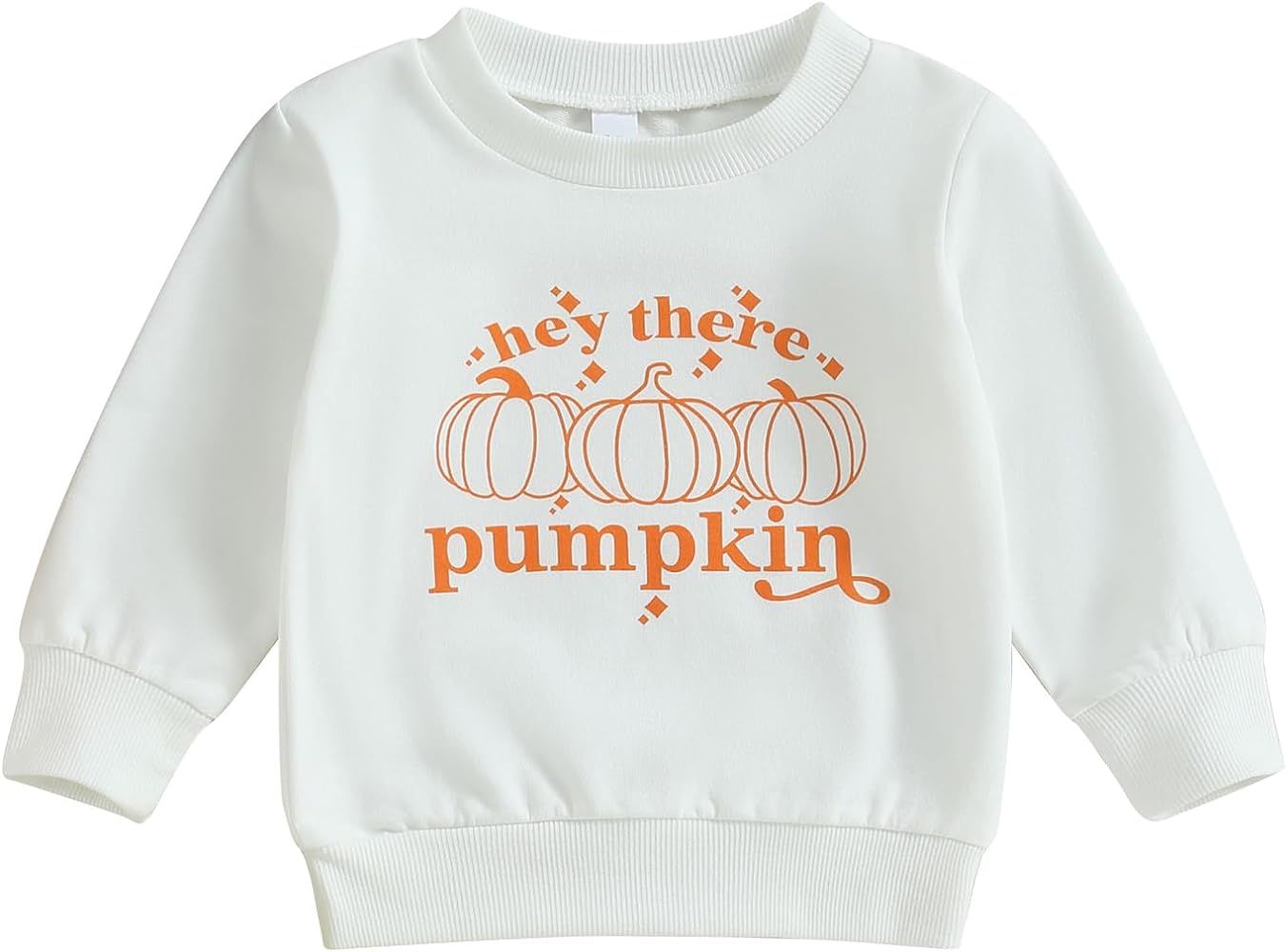 Karuedoo Toddler Baby Boy Girl Halloween Outfit Pumpkin Letter Print Pullover Sweatshirt Crewneck... | Amazon (US)