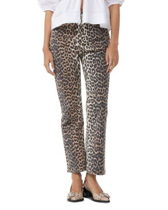 GANNI Betzy Cropped Jeans in Leopard  | Bloomingdale's Women | Bloomingdale's (US)