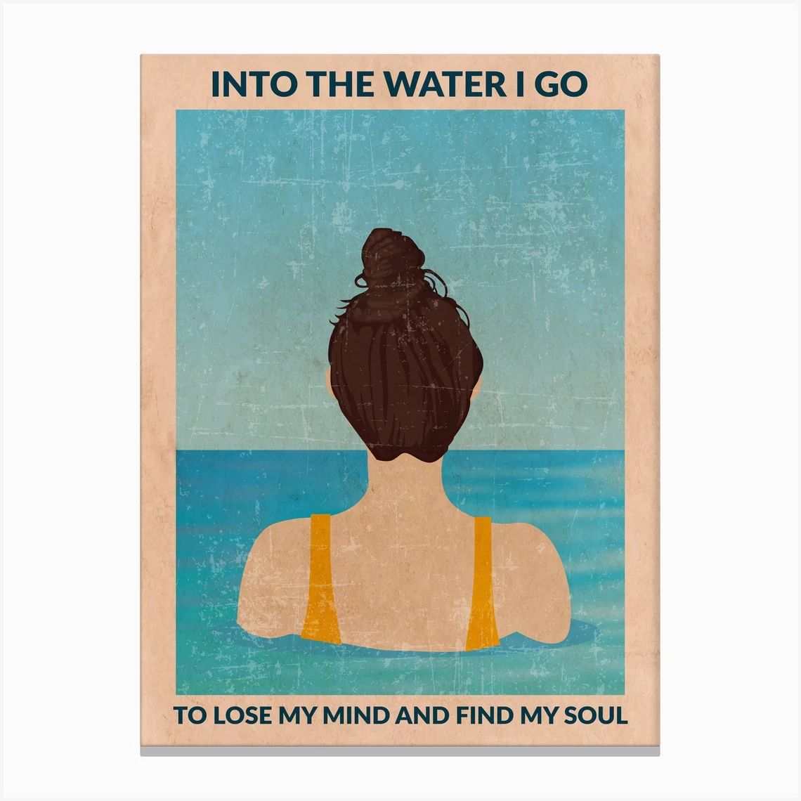 Into The Water (Brunette) Canvas Print | Fy! (UK)