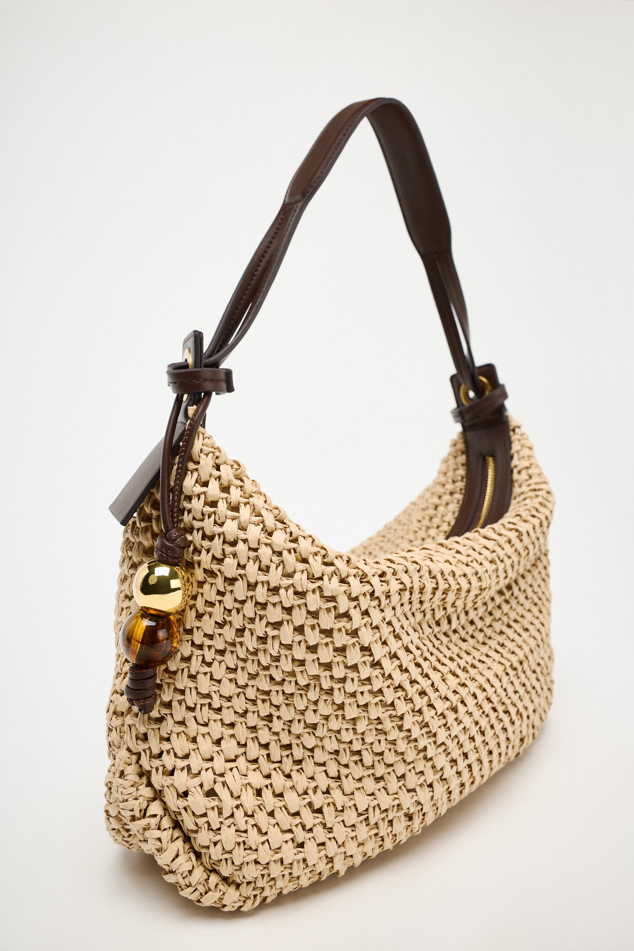 WOVEN SHOPPER BAG WITH CHARM | Zara US