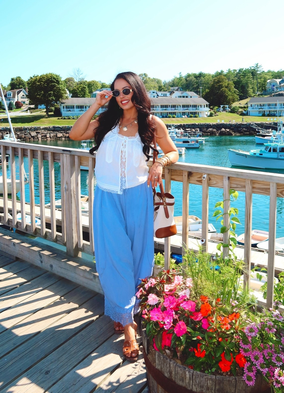 Under $35 Amazon viral lace satin pants (medium), under $30 white Amazon lace tank (medium, runs large), Amazon bag and oval sunglasses

#LTKSaleAlert #LTKootd
