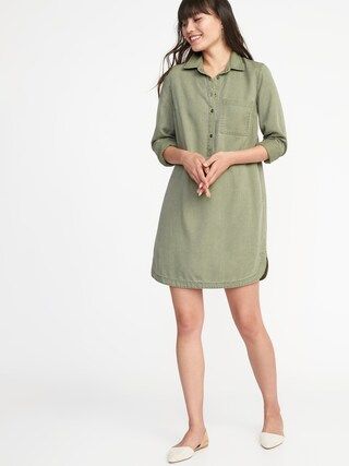 Tencel® Shirt Dress for Women | Old Navy US