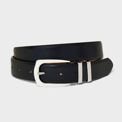 Women's Double Keeper Belt - A New Day™ Black M: Adjustable Strap, Solid Pattern | Target