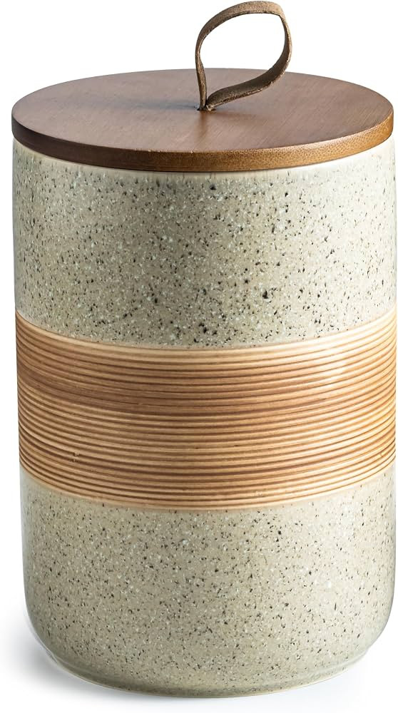 Large Storage Containers with Lids, Ceramic Coffee Container Kitchen Food Storage Jars for Spice ... | Amazon (US)