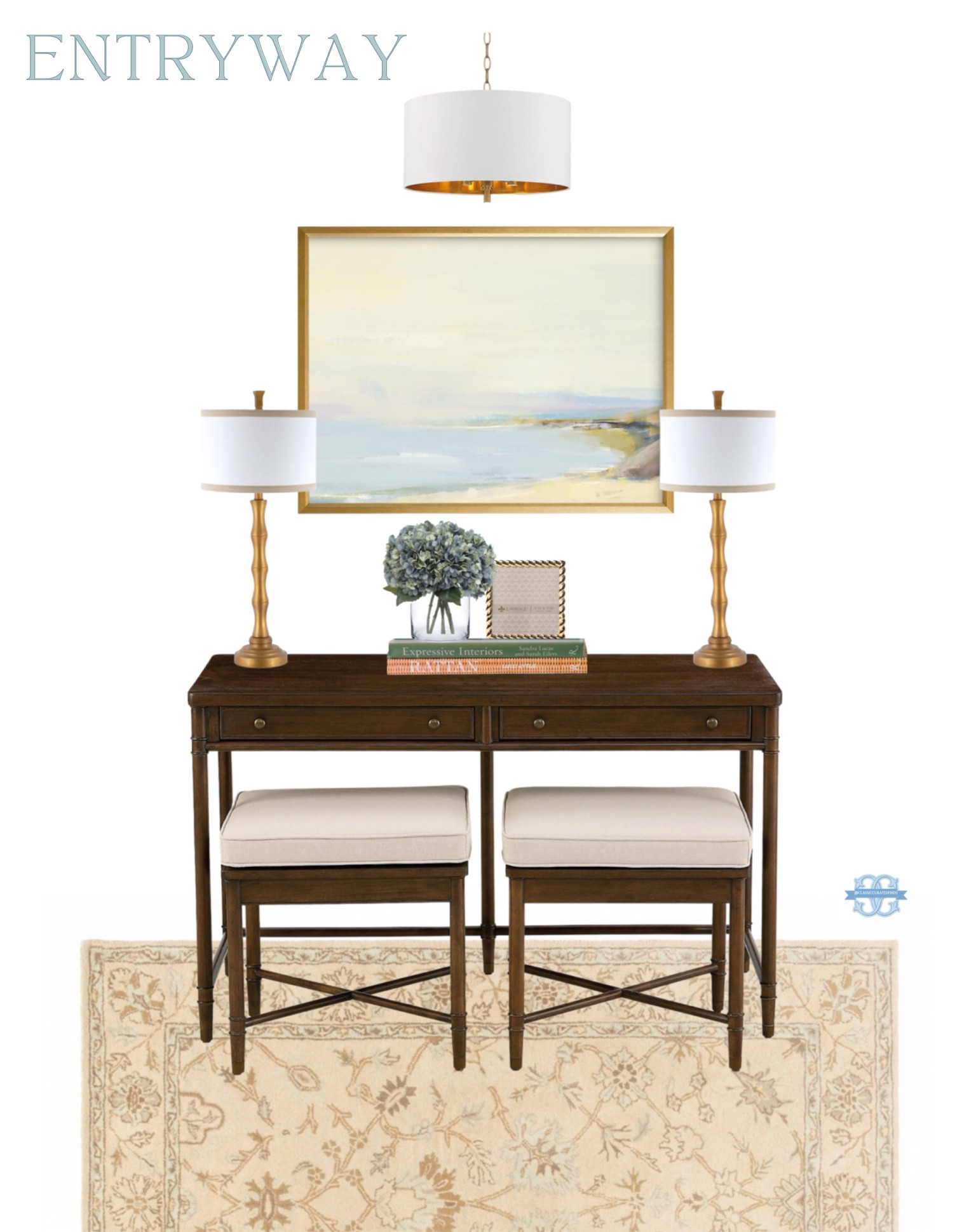 Classic Entryway Styling 🤍

Home Decor, Entryway Decor, Console Table, Entry Table, Buffet Lamps, Stools

#LTKhome