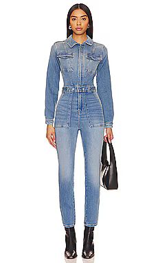 Good American Fit For Success Jumpsuit in Blue691 from Revolve.com | Revolve Clothing (Global)