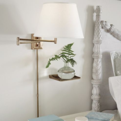Grant Adjustable Plug In Wall Sconce With Shade | Ballard Designs, Inc.