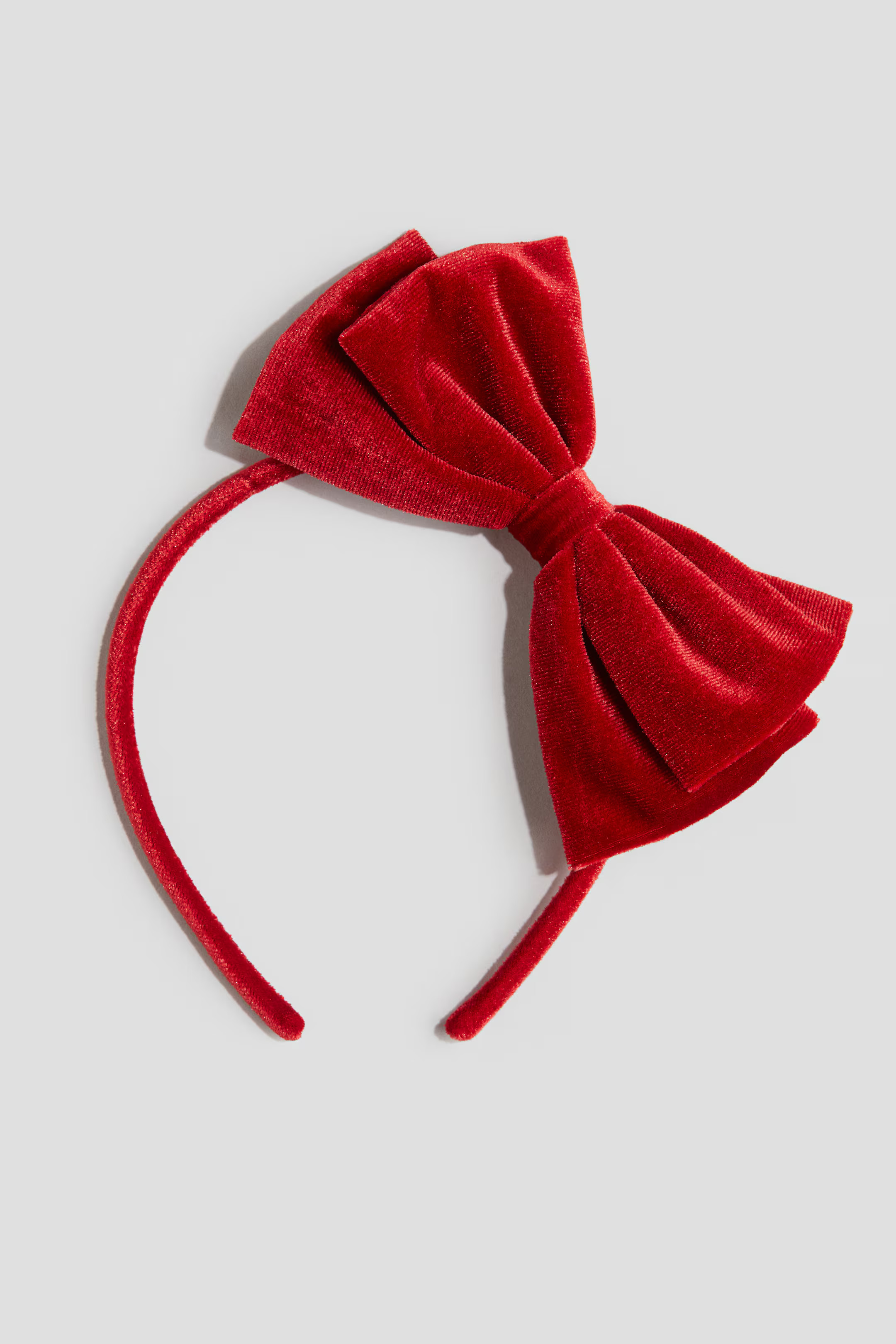 Hairband with Velour Bow - Red - Kids | H&M US | H&M (US + CA)