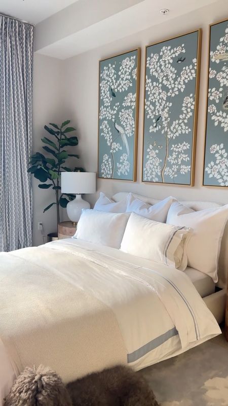 The most luxurious bedding from Peacock Alley, best bedding, bedroom details, luxury bedroom, luxury sheets, blue and white bedroom, blue decor, light blue bedroom, classic bedroom style, boucle bed, chinoiserie artwork

#LTKVideo #LTKStyleTip #LTKHome