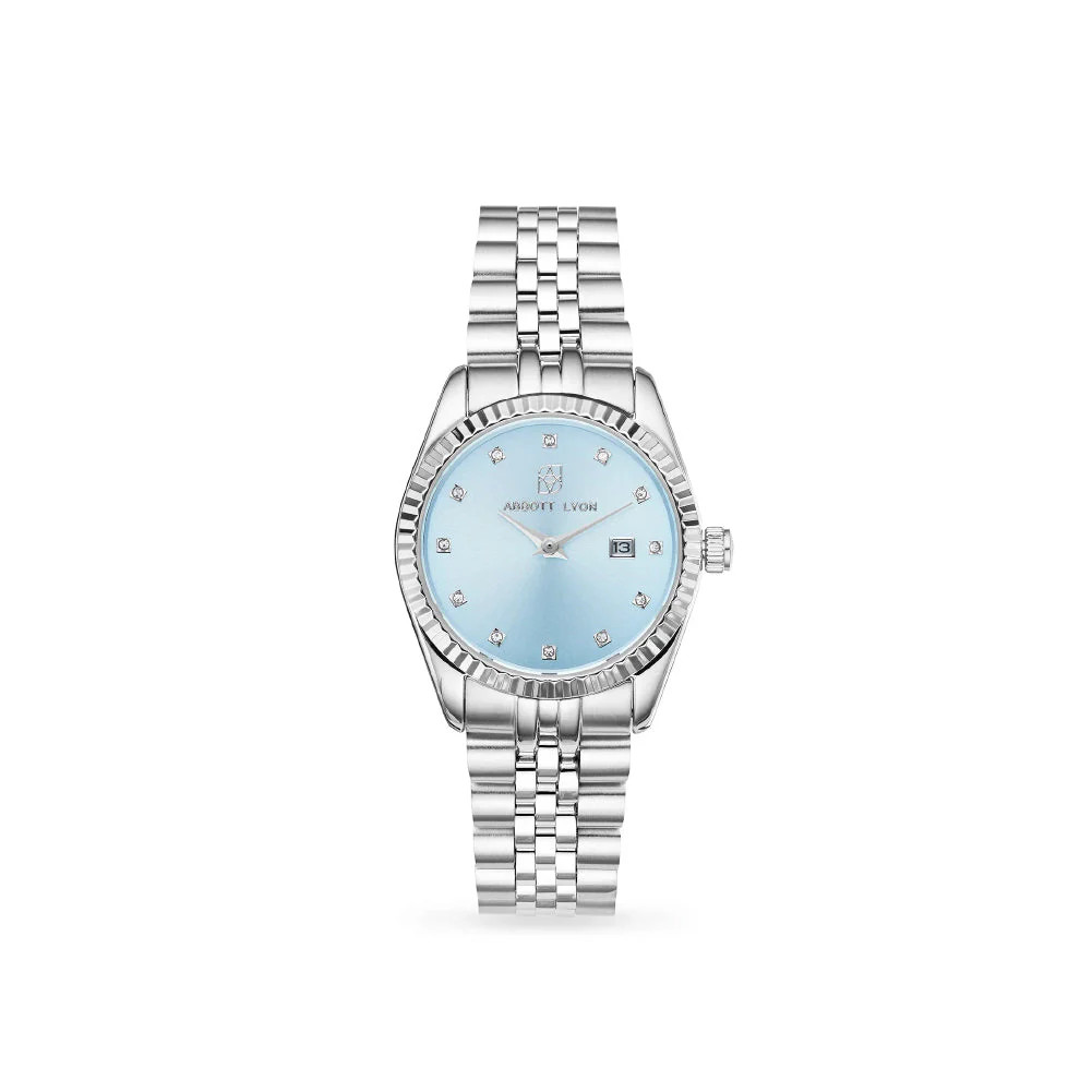 Silver Link Blue Belgravia 30 Watch | Abbott Lyon