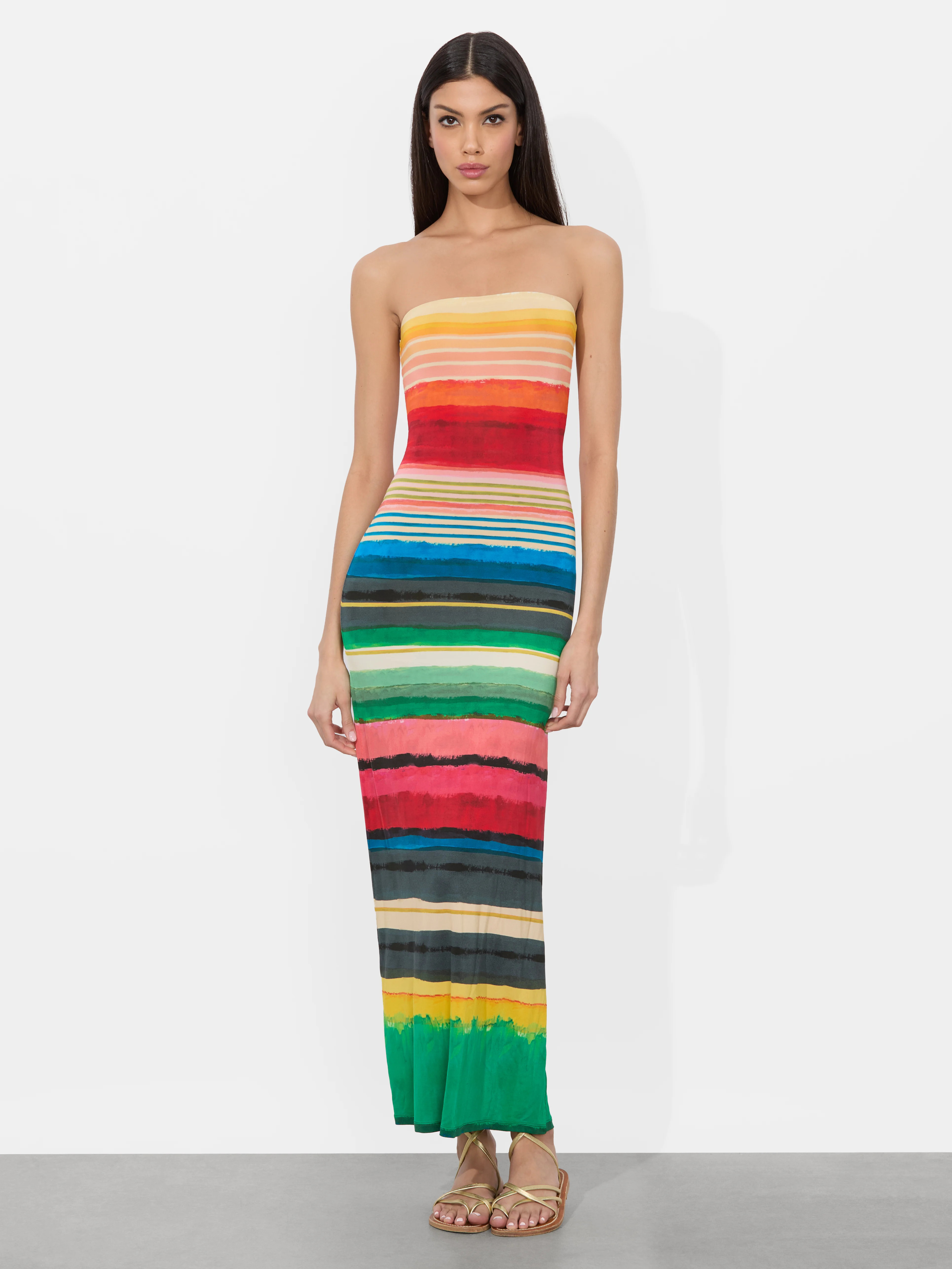 alice + olivia DELORA STRAPLESS MAXI DRESS | Alice + Olivia