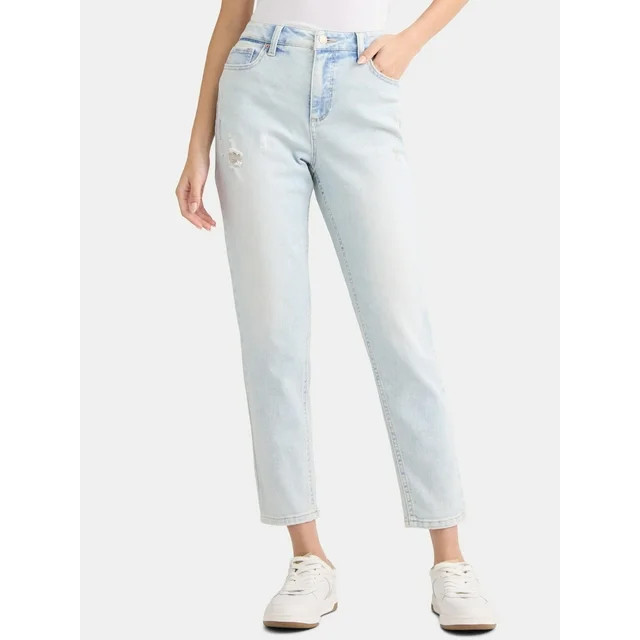 Time and Tru Women's High Rise Mom Jeans, 27" Inseam, Sizes 0-22 | Walmart (US)