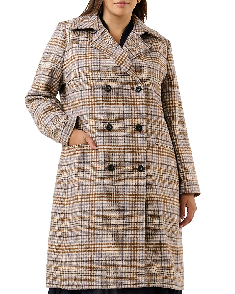 Estelle Plus Frostfall Plaid Coat | Bloomingdale's (US)