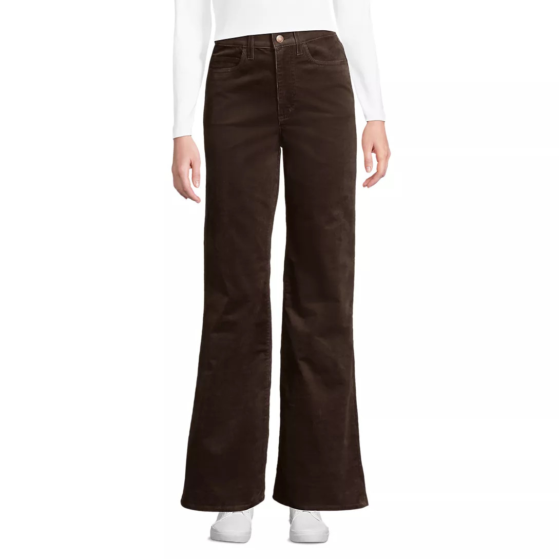 Women's Corduroy High Rise Classic Flare Pants | Lands' End (US)