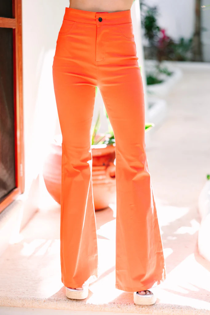Feeling Special Orange Flare Jeans | The Mint Julep Boutique