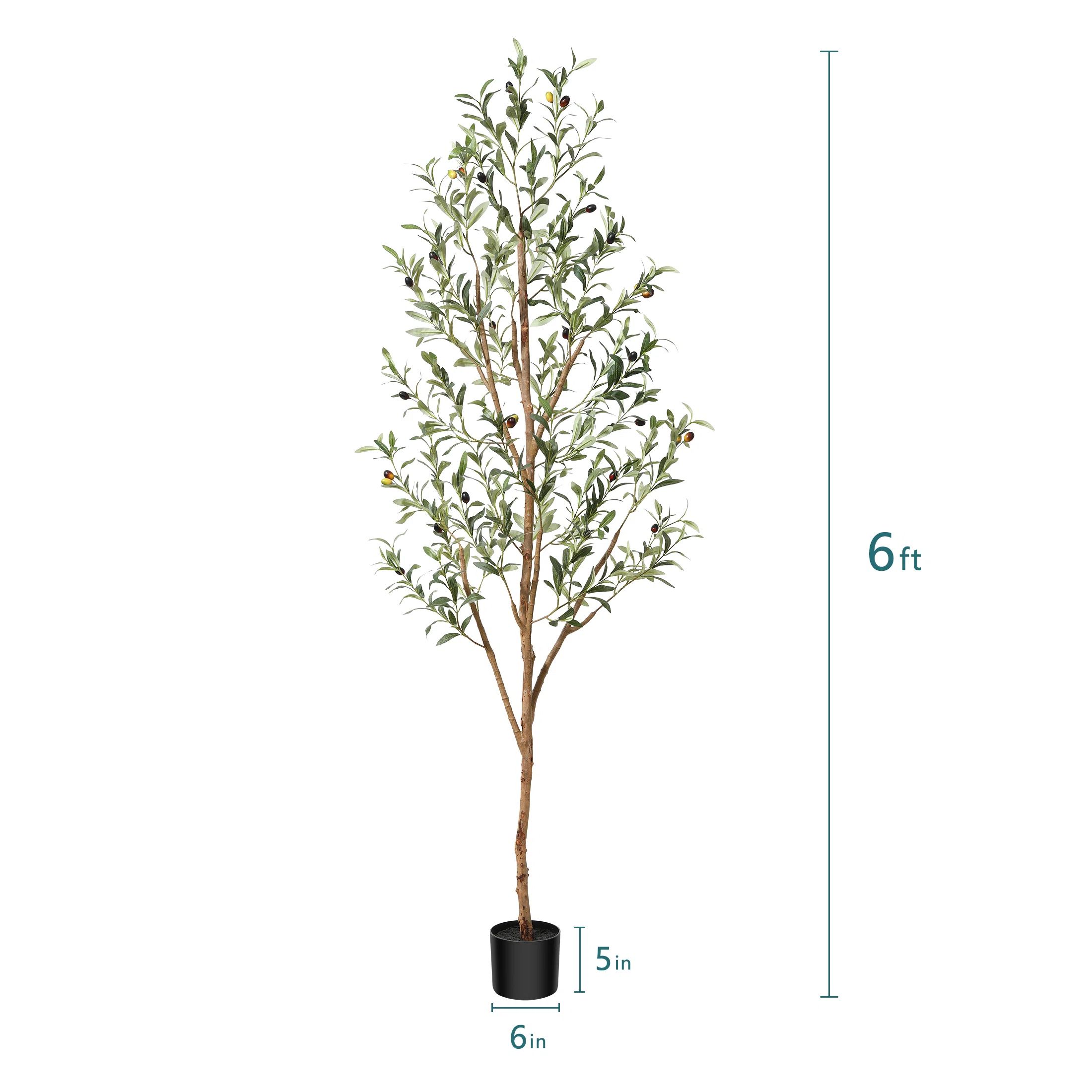 Adcock Artificial Olive Tree Tree in Pot with Realistic Leaves and Natural Trunk | Wayfair North America