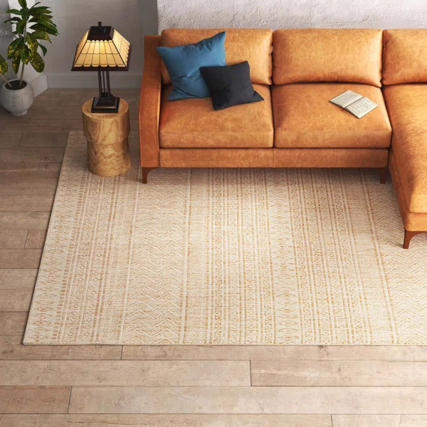 Mendota Tribal Tan Indoor/Outdoor Area Rug | Wayfair North America