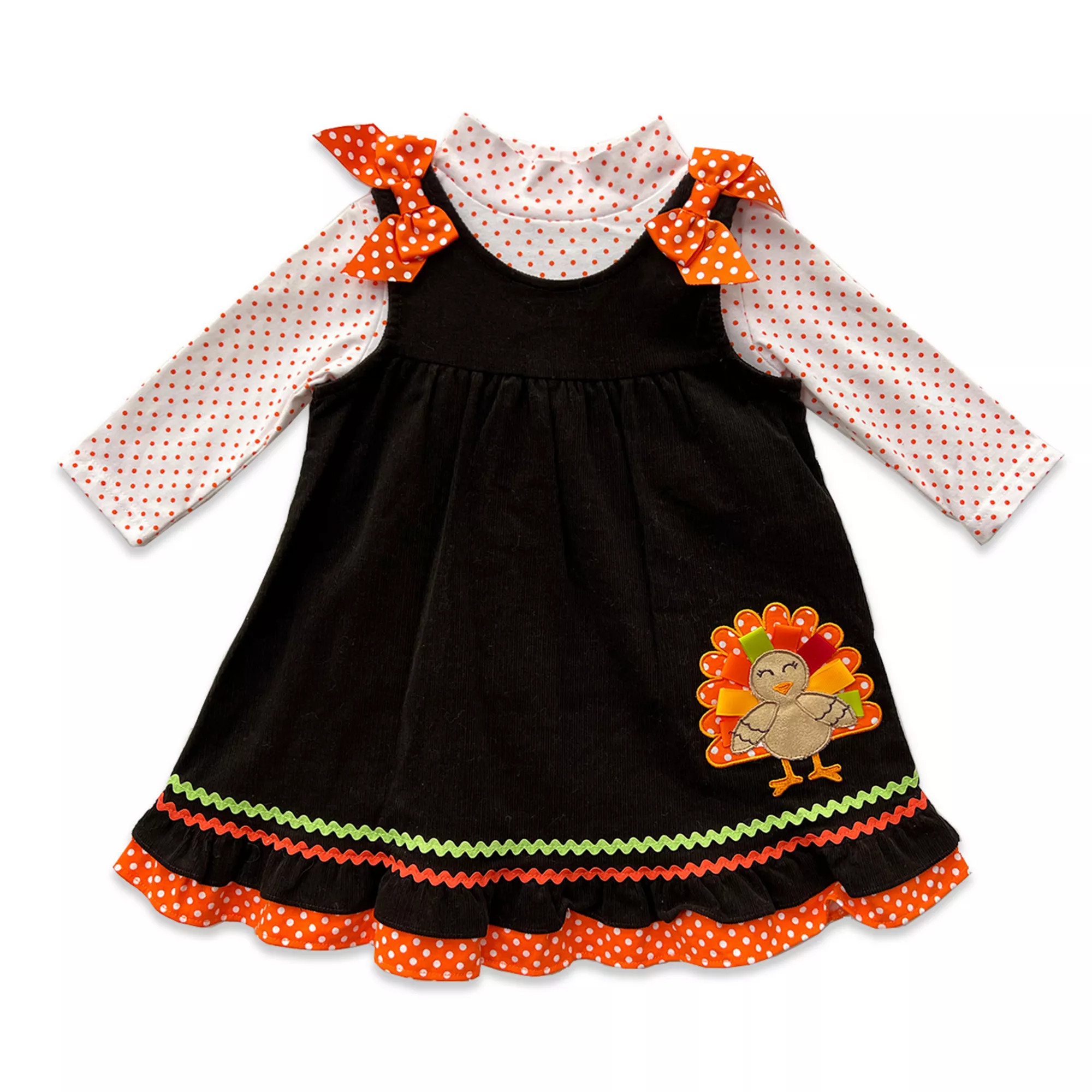 Baby & Toddler Blueberi Boulevard 2-pc. Corduroy Jumper Set with Turkey Design | Kohl's