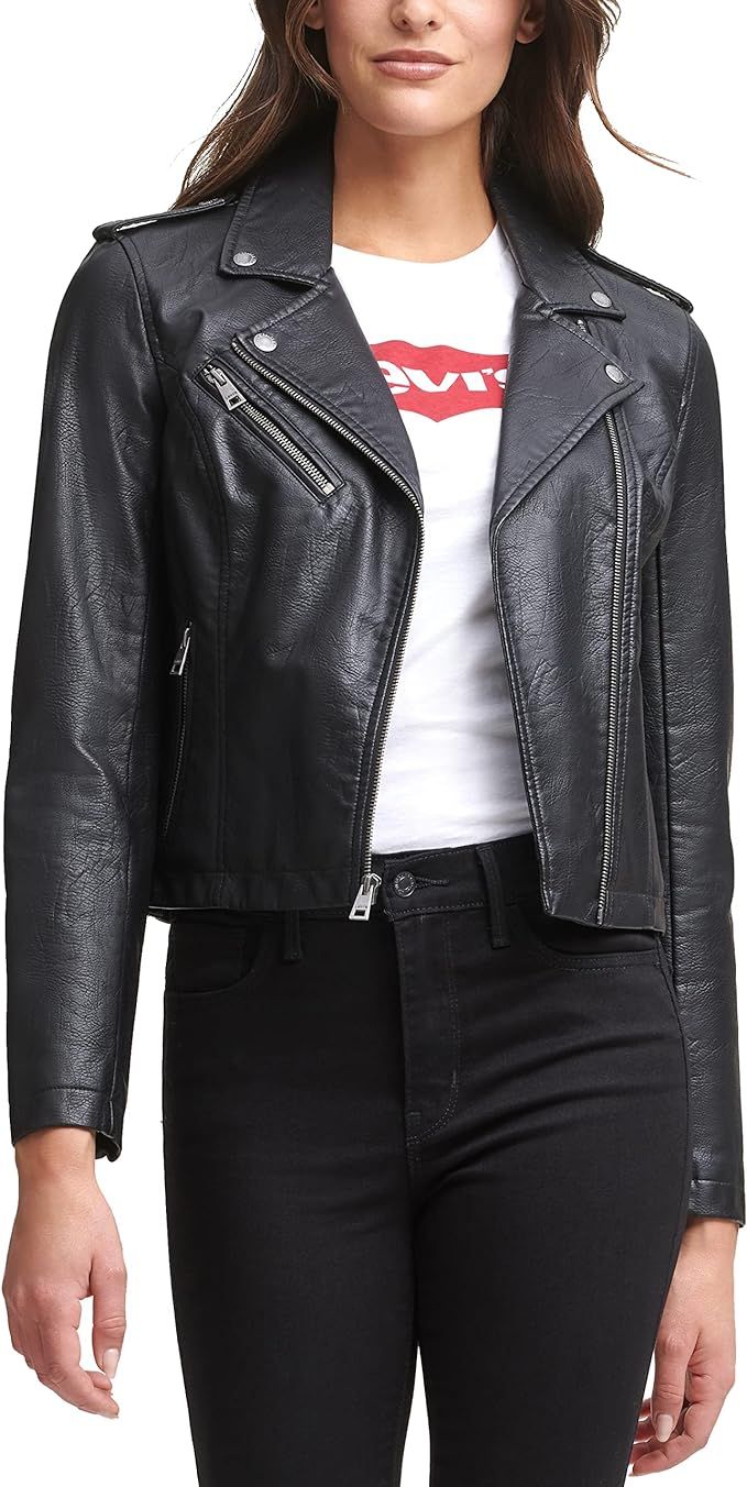 Levi's Women's The Classic Faux Leather Moto Jacket (Regular & Plus Size) | Amazon (US)