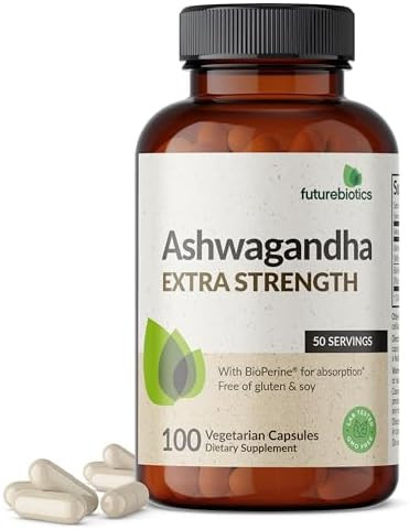 Futurebiotics Ashwagandha Extra Strength Stress & Mood Support with BioPerine - Non GMO Formula, ... | Amazon (US)