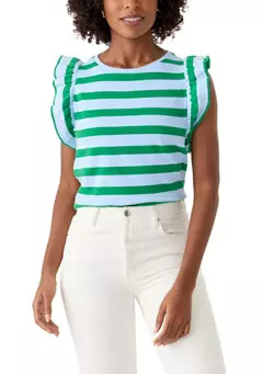 Crown & Ivy™ Women's Sleeveless Ruffle Tank | Belk