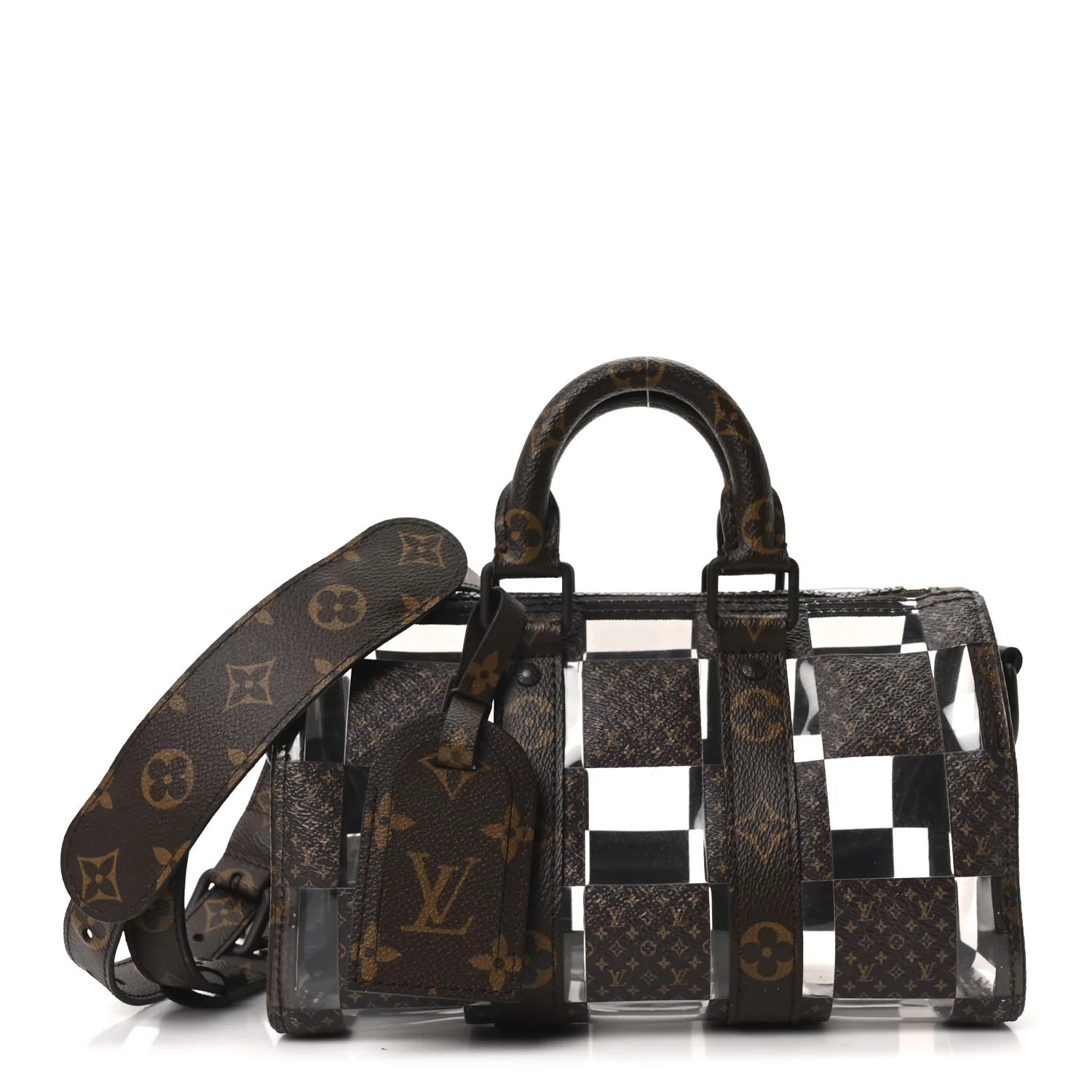 PVC Monogram Chess Keepall Bandouliere 25 | FASHIONPHILE (US)