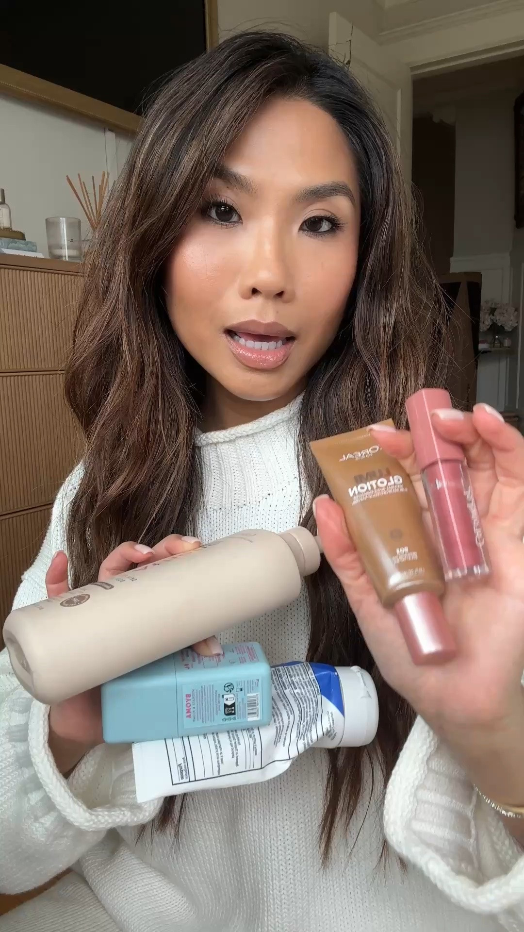 Drugstore favorites!! Lmk if you want a part 2 :)

Shades:
Colourpop lip stain - baby fox
L’Oréal Lumi Glotion - medium
L’Oréal blurfiller liner - Nude Espresso
L’Oréal highlighter stick - 601 Glassy Eclat
Nyx body glow - Coconut Cutie
Morphe cream blush trip - Afterparty, I also love Beach Bonfire and Shnset Swim
Milani cream bronzer - Spilling tea 
Versed everything balm - Canyon
Elf whoa glow sunscreen - Sunbeam

#LTKBeauty