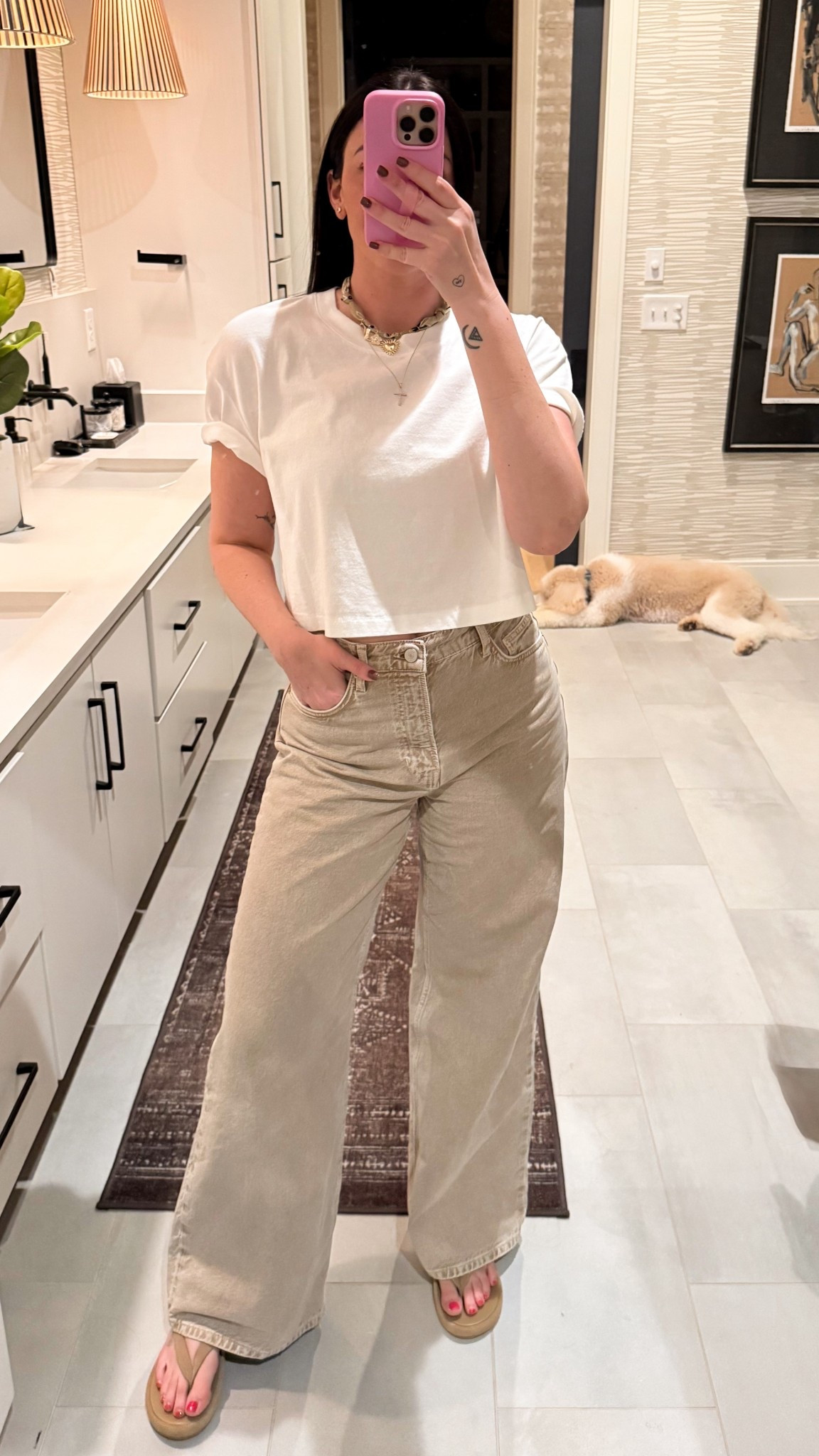 Chill OOTD 🤍 These jeans from reformation are goooood 

#LTKootd #LTKdayinmylife #LTKgrwm